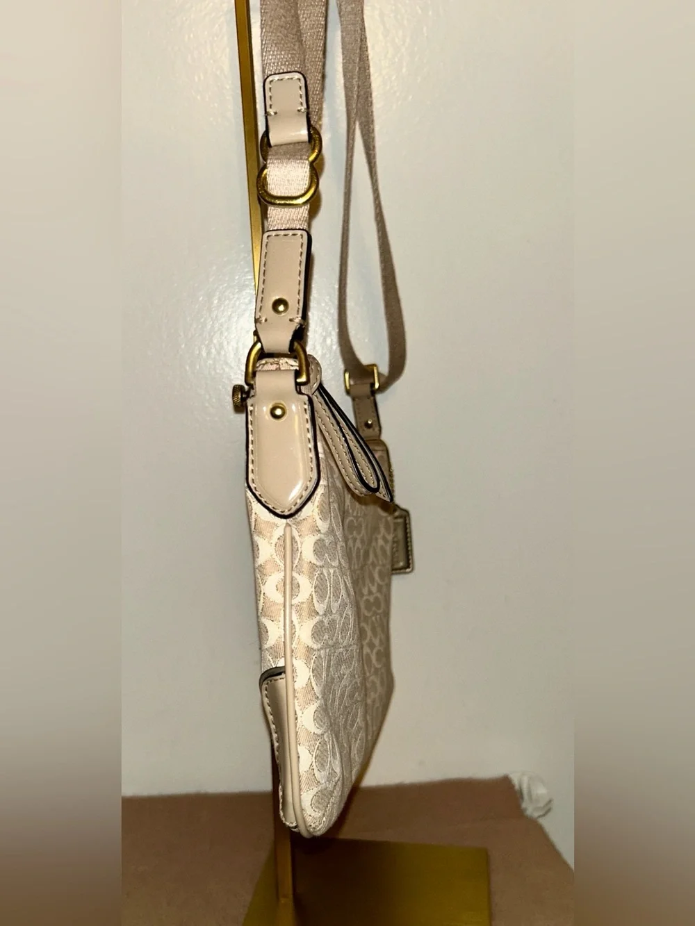Coach Chelsea Signature Crossbody Bag.  Y2K Gold Sparkle